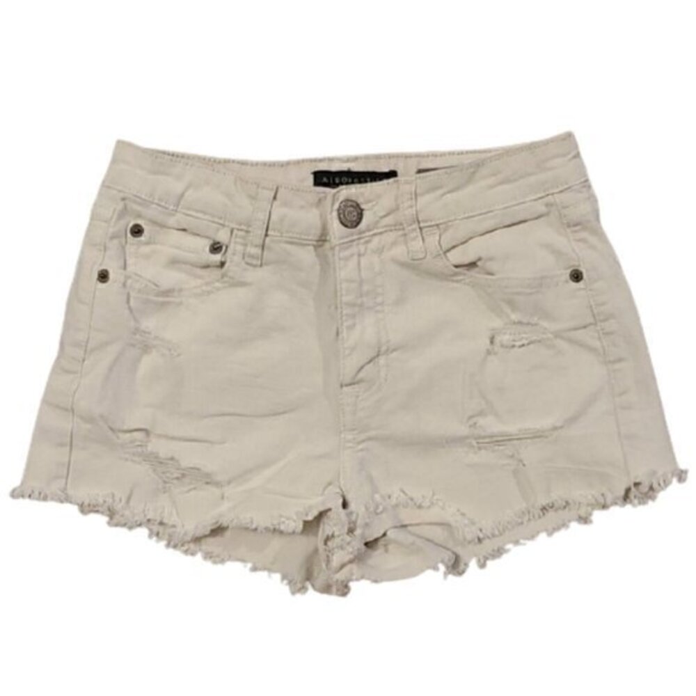[Aeropostale] White High Waisted Shorty - Size 0